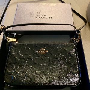 COACH F36612 Black Leather Shoulder Bag